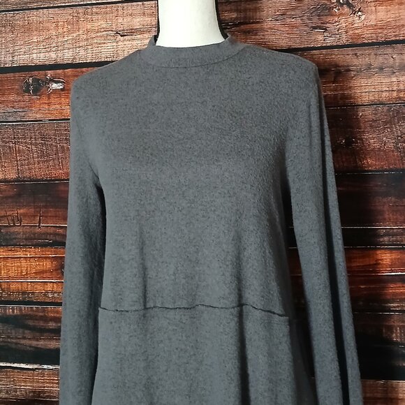 NWOT Abound Sweater Dress S Super Soft Gray Flared Sleeve Shift Oversized - Picture 6 of 9